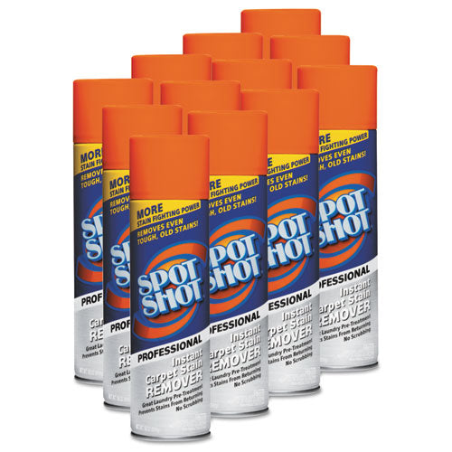 Image of WD-40® Spot Shot Professional Instant Carpet Stain Remover, 18 Oz Aerosol Spray, 12/carton