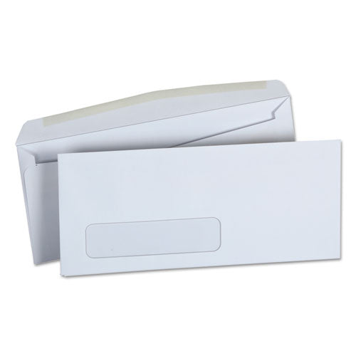 Image of Universal® Open-Side Business Envelope, 1 Window, #10, Square Flap, Gummed Closure, 4.13 x 9.5, White, 500/Box