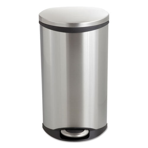 Image of Safco® Step-On Medical Receptacle, 7.5 gal, Steel, Stainless Steel