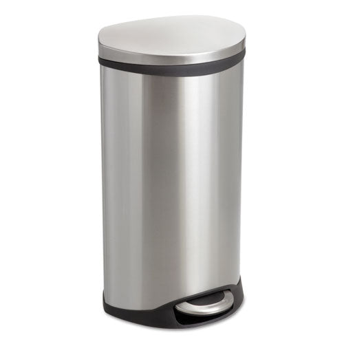 Image of Safco® Step-On Medical Receptacle, 7.5 gal, Steel, Stainless Steel