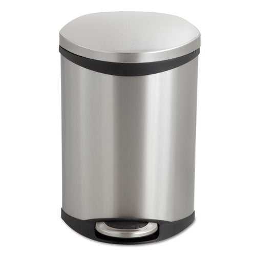 Image of Safco® Step-On Medical Receptacle, 3 gal, Steel, Stainless Steel