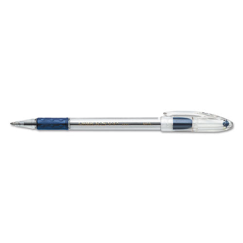 Image of Pentel® R.s.v.p. Ballpoint Pen, Stick, Medium 1 Mm, Blue Ink, Clear/blue Barrel, Dozen