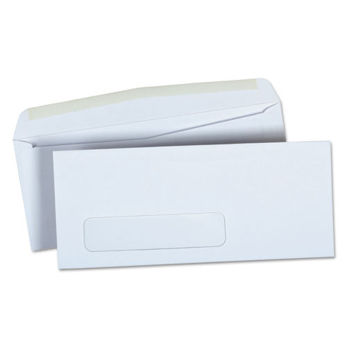 Image of Universal® Open-Side Business Envelope, 1 Window, #9, Square Flap, Gummed Closure, 3.88 x 8.88, White, 500/Box