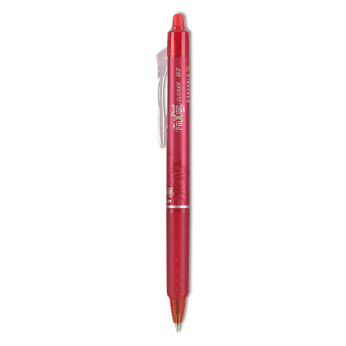 Image of Pilot® Frixion Clicker Erasable Gel Pen, Retractable, Fine 0.7 Mm, Red Ink, Red Barrel