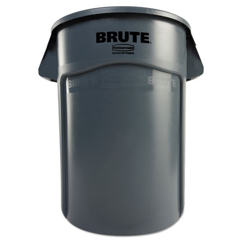 Image of Rubbermaid® Commercial Vented Round Brute Container, 44 gal, Plastic, Gray