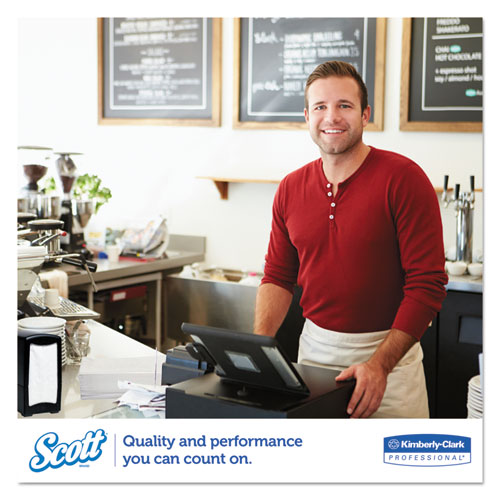 Image of Scott® Tall-Fold Dispenser Napkins, 1-Ply, 7 X 13.5, White, 500/pack, 20 Packs/carton