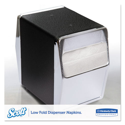 Image of Scott® Low-Fold Dispenser Napkins, 1-Ply, 12" X 7", White, 250/pack, 32 Packs/carton