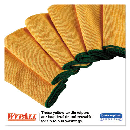 Image of WypAll® Microfiber Cloths, Reusable, 15.75 x 15.75, Yellow, 24/Carton