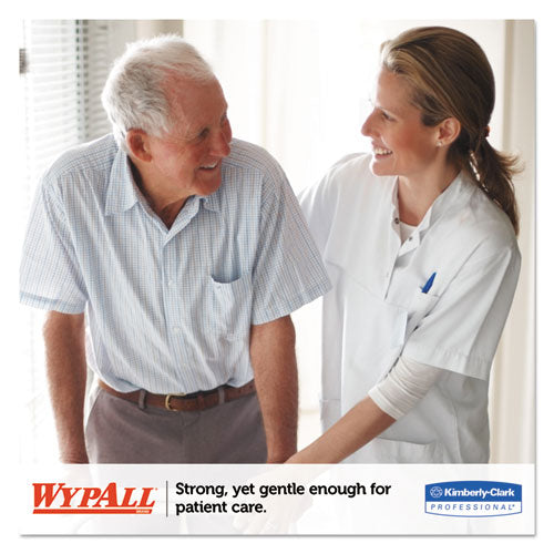 Image of WypAll® General Clean X60 Cloths, 1/4 Fold, 12.5 x 10, White, 70/Pack, 8 Packs/Carton