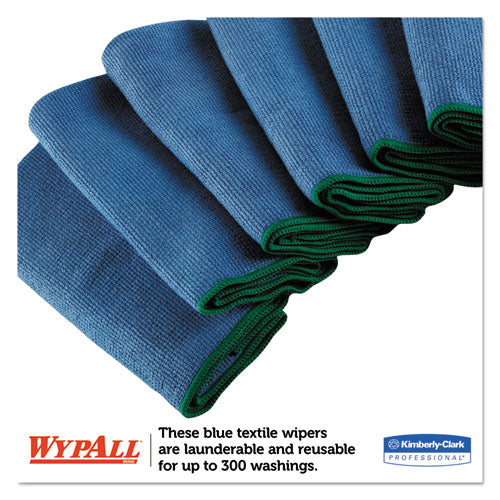 Image of WypAll® Microfiber Cloths, Reusable, 15.75 x 15.75, Blue, 24/Carton