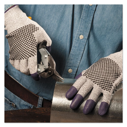 Image of KleenGuard G60 Purple Nitrile Gloves, 250mm Length, X-Large/Size 10, Black/White, 12 Pairs/Carton