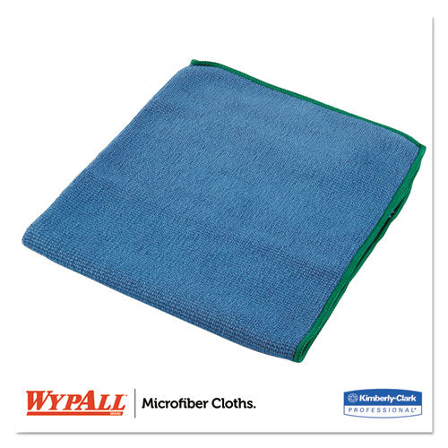 Image of WypAll® Microfiber Cloths, Reusable, 15.75 x 15.75, Blue, 24/Carton