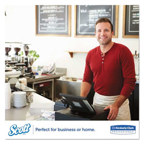 Image of Scott® 1/8-Fold Dinner Napkins, 2-Ply, 17 x 14 63/100, White, 300/Pack, 10 Packs/Carton