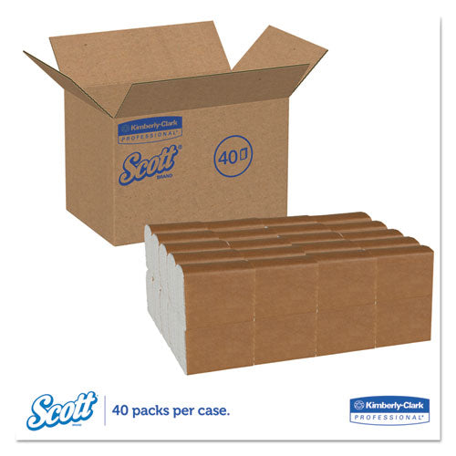 Image of Scott® Tall-Fold Dispenser Napkins, 1-Ply, 7 X 13.5, White, 500/pack, 20 Packs/carton