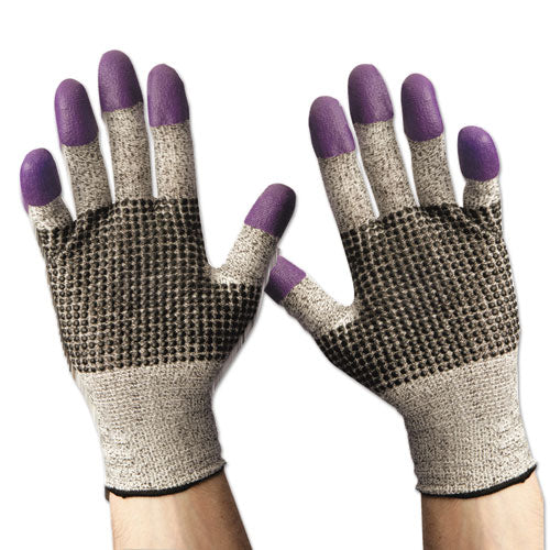 Image of KleenGuard G60 Purple Nitrile Gloves, 250mm Length, X-Large/Size 10, Black/White, 12 Pairs/Carton