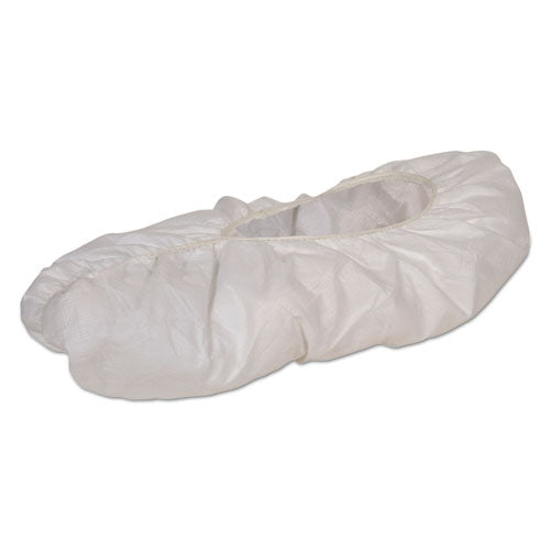 Image of KleenGuard A40 Shoe Covers, One Size Fits All, White, 400/carton