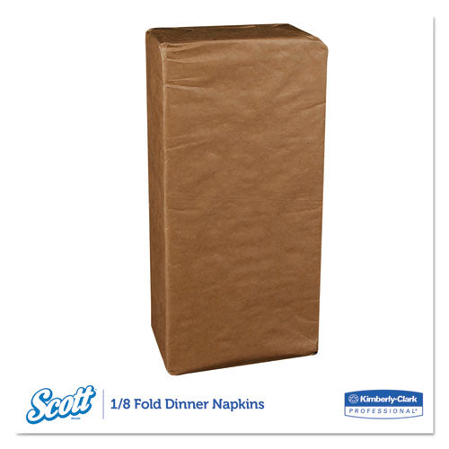 Image of Scott® 1/8-Fold Dinner Napkins, 2-Ply, 17 x 14 63/100, White, 300/Pack, 10 Packs/Carton