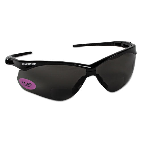 Image of KleenGuard Nemesis Readers Safety Glasses, Smoke Frame, Smoke Polycarbonate Lens