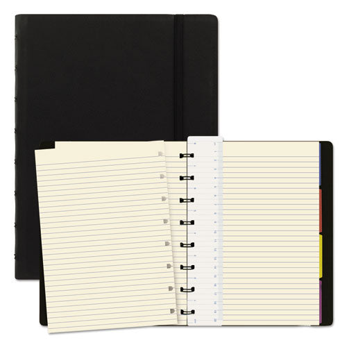 Image of Filofax® Notebook, 1-Subject, Medium/College Rule, Black Cover, (112) 8.25 x 5.81 Sheets