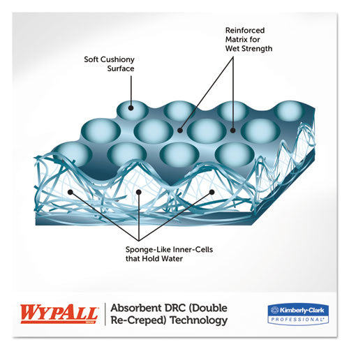 Image of WypAll® L40 Towels, Dry Up Towels, 19.5 x 42, White, 200 Towels/Roll