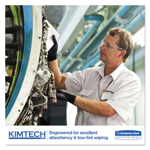 Image of Kimtech SCOTTPURE Critical Task Wipers, 12 x 23, White, 50/Box, 8 Boxes/Carton