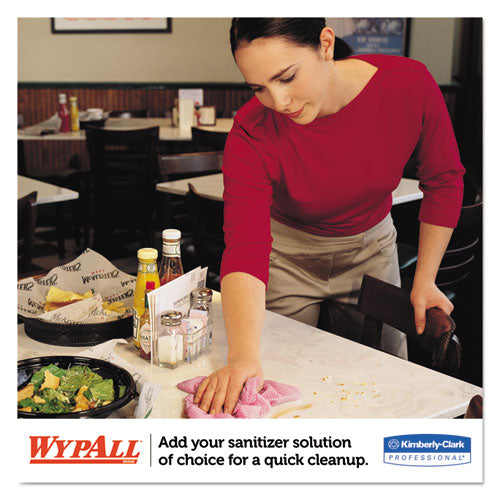 Image of WypAll® X70 Wipers, 1-Ply, 12.5 x 23.2, Red, 300/Carton
