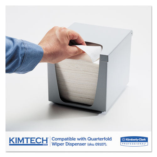 Image of Kimtech Scottpure Wipers, 1/4 Fold, 12 X 15, White, 100/box, 4/carton