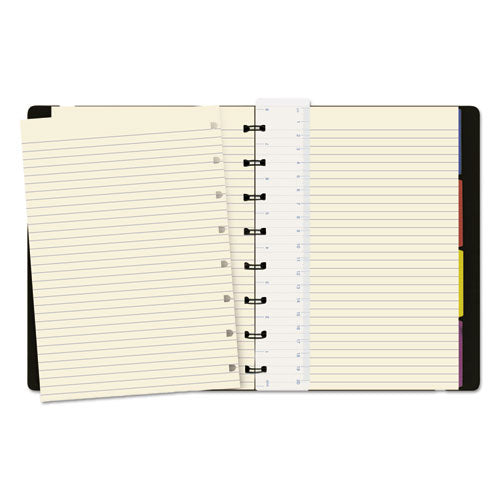 Image of Filofax® Notebook, 1-Subject, Medium/College Rule, Black Cover, (112) 8.25 x 5.81 Sheets