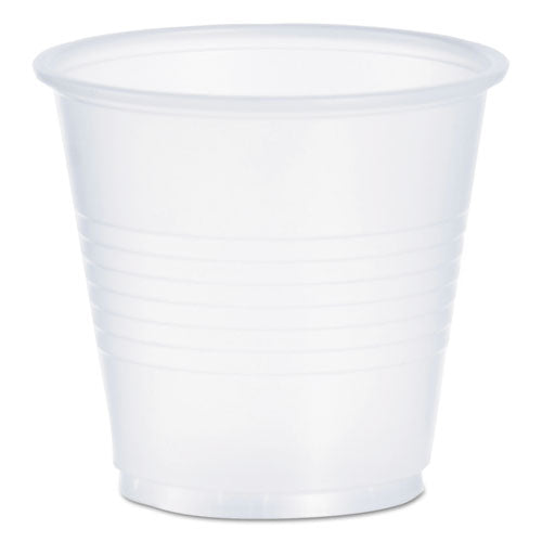 Image of Dart® High-Impact Polystyrene Cold Cups, 3.5 oz, Plastic, Translucent, 100/Pack