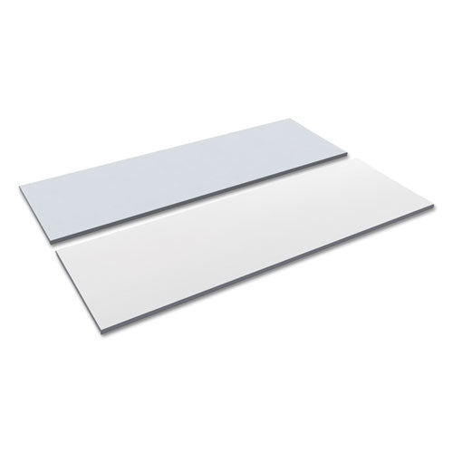 Image of Alera® Reversible Laminate Table Top, Rectangular, 71.5w X 23.63d, White/gray