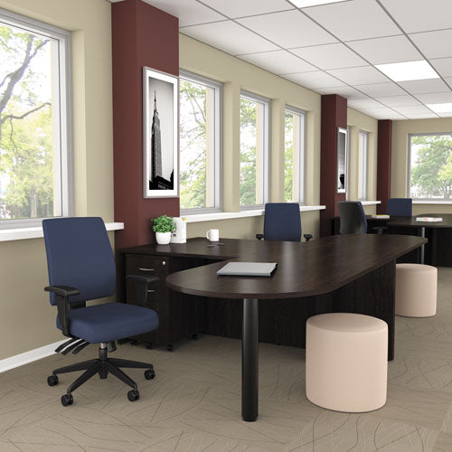 Image of Alera® Alera Valencia Series D-Top Desk, 71" X 35.5" X 29.63", Espresso