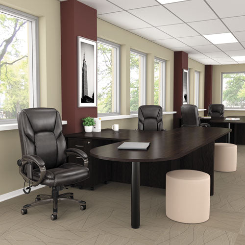 Image of Alera® Alera Valencia Series Mobile Pedestal File, Left/right, 3-Drawer: Box/box/file, Legal/letter, Espresso, 15.88 X 20.5 X 28.38