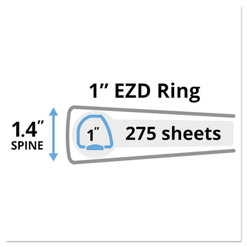 Image of Avery® Durable View Binder With Durahinge And Ezd Rings, 3 Rings, 1" Capacity, 11 X 8.5, Black, (9300)
