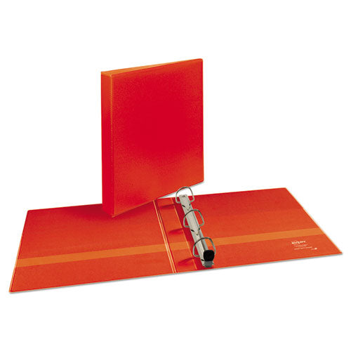 Image of Avery® Heavy-Duty View Binder With Durahinge And One Touch Ezd Rings, 3 Rings, 1" Capacity, 11 X 8.5, Red