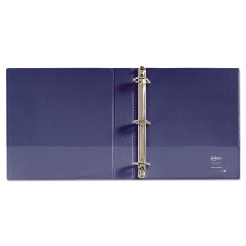 Image of Avery® Durable View Binder With Durahinge And Slant Rings, 3 Rings, 1.5" Capacity, 11 X 8.5, Blue