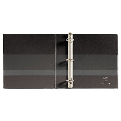 Image of Avery® Durable View Binder With Durahinge And Ezd Rings, 3 Rings, 1.5" Capacity, 11 X 8.5, Black, (9400)