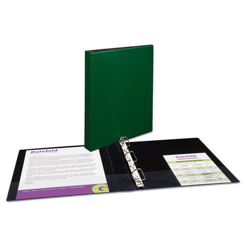 Image of Avery® Durable Non-View Binder With Durahinge And Slant Rings, 3 Rings, 1" Capacity, 11 X 8.5, Green