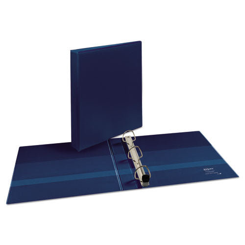 Image of Avery® Heavy-Duty View Binder With Durahinge And One Touch Ezd Rings, 3 Rings, 1" Capacity, 11 X 8.5, Navy Blue