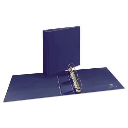 Image of Avery® Durable View Binder With Durahinge And Slant Rings, 3 Rings, 2" Capacity, 11 X 8.5, Blue