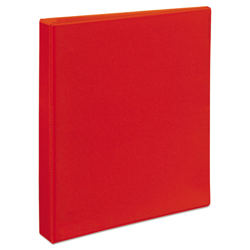 Image of Avery® Heavy-Duty View Binder With Durahinge And One Touch Ezd Rings, 3 Rings, 1" Capacity, 11 X 8.5, Red
