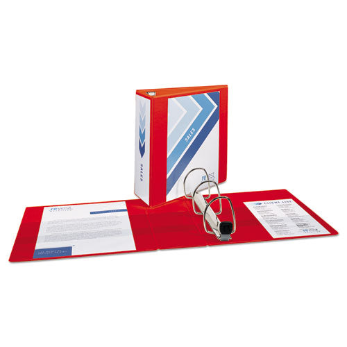Image of Avery® Heavy-Duty View Binder With Durahinge And Locking One Touch Ezd Rings, 3 Rings, 4" Capacity, 11 X 8.5, Red
