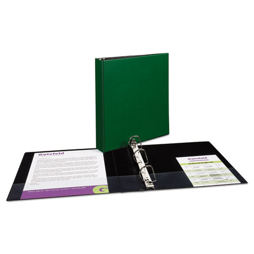 Image of Avery® Durable Non-View Binder With Durahinge And Slant Rings, 3 Rings, 1.5" Capacity, 11 X 8.5, Green