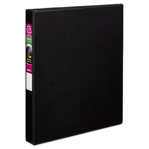 Image of Avery® Durable Non-View Binder With Durahinge And Slant Rings, 3 Rings, 1" Capacity, 11 X 8.5, Black