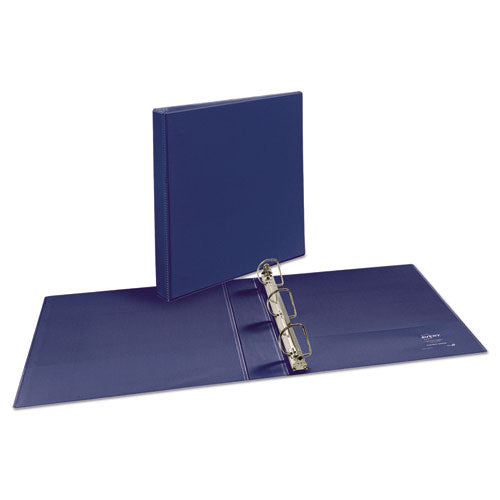 Image of Avery® Durable View Binder With Durahinge And Slant Rings, 3 Rings, 1.5" Capacity, 11 X 8.5, Blue