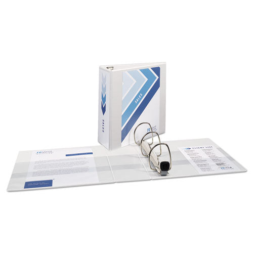 Image of Avery® Heavy-Duty View Binder With Durahinge And Locking One Touch Ezd Rings, 3 Rings, 4" Capacity, 11 X 8.5, White