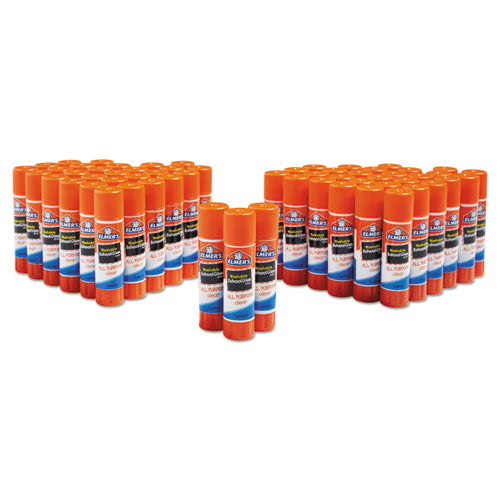 Image of Elmer's® Washable School Glue Sticks, 0.24 Oz, Applies And Dries Clear, 60/box