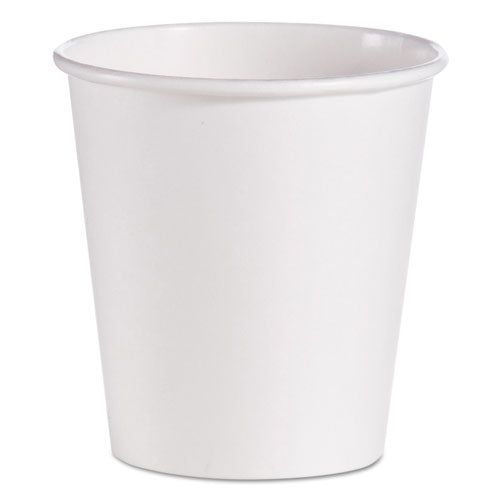 Image of SOLO® Single-Sided Poly Paper Hot Cups, 10 Oz, White, 1,000/carton