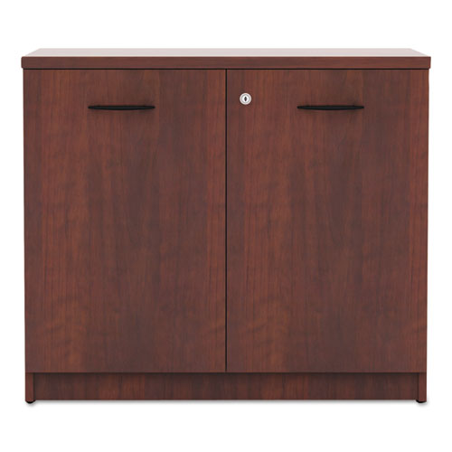 Image of Alera® Alera Valencia Series Storage Cabinet, 34.13w x 22.78d x 29h, Medium Cherry