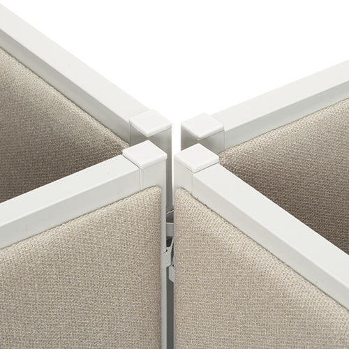 Image of HON® Verse Quick Connect 180 Degree Connecting Hardware, Gray, 2/pack