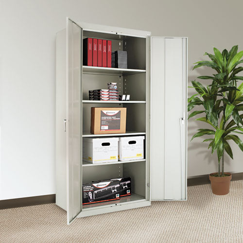 Image of Alera® Assembled 78" High Heavy-Duty Welded Storage Cabinet, Four Adjustable Shelves, 36w X 24d, Light Gray